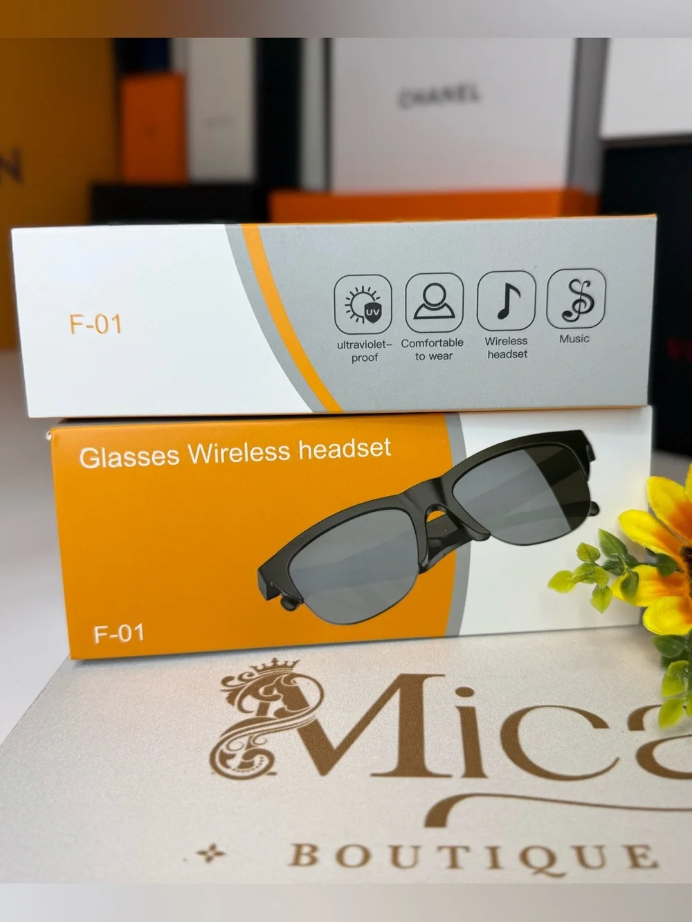 🆕F-01 Smart Wireless Headset combines stylish sunglasses w/integrated Bluetooth
